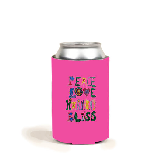 Coozie Peace Love Harmony Bliss
