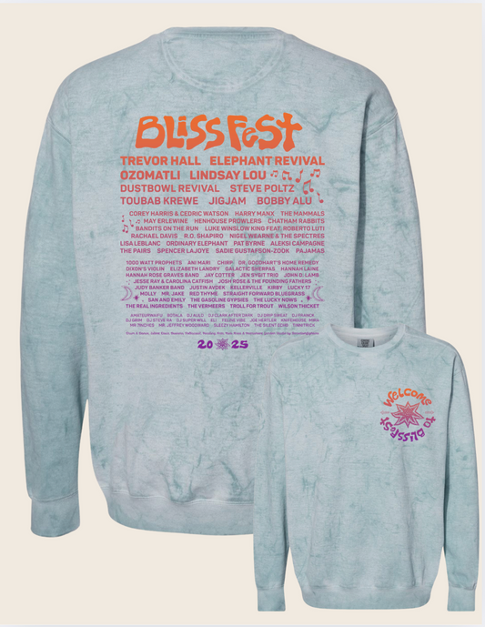 Blissfest 25 Lineup Crewneck
